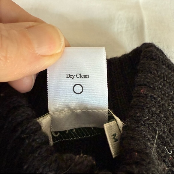 Coldwater Creek Size Medium Wool Vest Sleeveless Winter Cat Mock Neck Zip Front - Picture 6 of 7